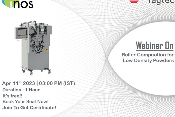 Webinar on Roller Compaction for Low Density Powders
